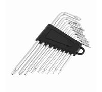 Dpofirs 9Pcs Star Hex L Wrench Set | Security Key, 9 Size Assortment, Ergonomic Grip, Chrome Vanadium Steel, Portable Case