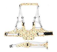 Dpofirs Adjustable Baby Walker Harness, Safe Learning Belt to Improve Balance and Walking Ability, Safety Assistance Strap for Toddlers 8-18 Months, Blue and Gray (Light Yellow-Owl Print)