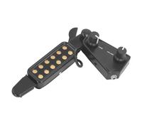 Dpofirs Adjustable Black Acoustic Guitar Pickup with Magnetic Soundhole Pad for High Fidelity Tone, Cable for Various Playing Styles Suitable for Acoustic Guitarists