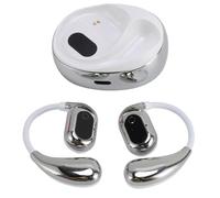Dpofirs AI Language Translation Earbuds, Compact Stereo Sound Ear Hook Translator Earbuds Noise Reduction for Business (White)