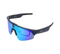 Dpofirs AI Smart Cycling Glasses, 8MP 4K Camera Video Recording for Cycling Hiking Skiing, EIS Stabilization, with Speaker & Mic for Music & Call (Black Blue)
