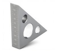 Dpofirs Aluminium Alloy Right Angle Ruler, Mini Portable Metal 90 and 45 Degree Measuring Tool for Woodworking