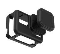 Dpofirs AMagisn AC19 Silicone Camera Protector Case + Lens Cover + Straps Kit for Ace Pro Comprehensive Protection Lightweight Portable Black (#4)