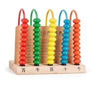 Dpofirs Arithmetic Computing Frame Abacus with Myriabit Beads (Solid Wood)
