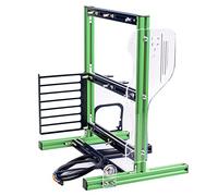 Dpofirs ATX Computer Open Air Case Bracket, Mini ITX MATX ATX PC Aluminum Test Bench Vertical Overclocking Open Air Frame Overclock Case Chassis Support Full Naked Heat Dissipation(Green Black)
