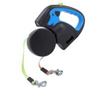 Dpofirs Automatic Retractable Dog Leash, Dual Head Design 500mAh Battery Powered Pet Walking Leash with Adjustable Length for 2 Dogs (Blue)