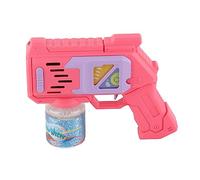 Dpofirs Automatic Soap Bubble Machine Toy with Powerful Motor, LED, Leakproof Design, for Weddings, Barbecues, and Pool Parties, Made of ABS Material (Pink)