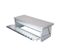 Dpofirs Automatic Stainless Steel Chicken Treadle Feeder for Effortless Feeding Rain Proof for Outdoor Use