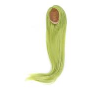 Dpofirs Avocado Green Doll Wig Silk Material Smooth Texture Easy Care + Suitable for DIY Doll Hairstyles (1/3 22-23cm Head Circumference)