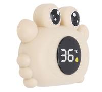 Dpofirs Baby Bath Thermometer IP67, Auto Power On/Off, Temperature Alert for Safe Bath Water - Accurate Readings for Baby Pool & Bathtub, Cute Design (Beige)