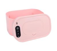Dpofirs Baby Wet Wipes Warmer Dispenser Efficient Top Heating Design for Easy Cleaning on the Go Holds 80 Wipes (Pink)