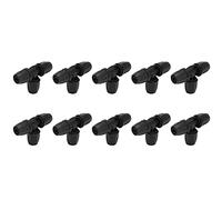 Dpofirs Barbed Tee Pipe Connector for 8/11 Hose, 10 Pack | ABS Tee Adapter, -Proof Design for Garden Drip Irrigation, Greenhouse, Lawn, Farm Watering