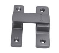 Dpofirs Barn Door Latch Lock, 90 180 Degree Flip Door Latch Lock, Zinc Alloy Sliding Security for Bathroom Garage Bedroom Cabinet Garden Outdoor (Gray)