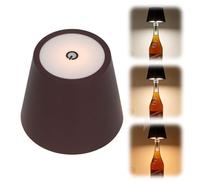 Dpofirs Bottle Lamp, LED Wine Bottle Lamp, 3 Color Stepless Dimming, Rechargeable Portable Wine Bottle Lights, with Touch Control, for Livingroom Restaurant Bar (Coffee Color)