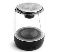 Dpofirs C7 Transparent Bluetooth Speaker, Wireless 5.0, HIFI Stereo Sound Subwoofer with LED Light, Noise Reduction, Black