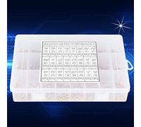 Dpofirs Ceramic Capacitor, 1200pcs 24 Values Monolithic Kit 10pF to 10uF 50V Electronic Capacitor Assortment with Transparent Storage Box Enthusiasts