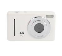 Dpofirs Compact Travel Camera, 2.4inch Screen Portable Digital Video Camera 18x Digital Zoom 4K 64MP for Teenagers (White)