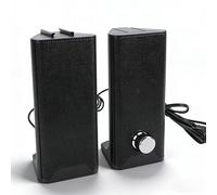 Dpofirs Computer Speakers, 2 in 1 PC Speaker with Volume Knob, USB Plug and Play 3.5mm Sound Input Gaming Speaker for PC Laptop Desktop Monitor