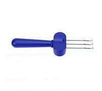 Dpofirs Cord Maker, 3 Hook Cord Knitting Tool with Portable ABS Construction, for Creating Cords Straps and Professional Edges in DIY Knitting Crafts (Blue)