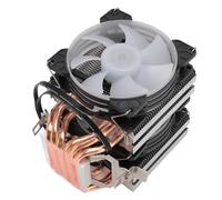 Dpofirs CPU Air Cooler, Dual Tower 90mm 12V DC 4PIN 48CFM RGB -Lighting 6 Heating Tire Computer CPU Cooler with Double Fans for LGA115X 1366 775 1200