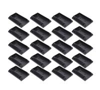 Dpofirs Deck Railing Bracket Connectors, 20PCS Black Railing Bracket with 120PCS Coated Screws, 2x4in Connectors for Wooden Deck Railings, Porch Fence and Stair Handrail