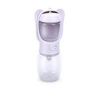 Dpofirs Dog Water Bottle with Food Container, 350ml Portable Proof Pet Water Dispenser with Carbon Filter, One Hand Operation for Small Dogs Puppies Walking Hiking Travel