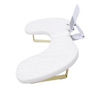 Dpofirs Ergonomic Nail Hand Rest High Resilience Spacious U Shaped Design for Nail Salons - Set of 2 (White)
