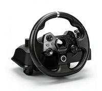 Dpofirs Gaming Steering Wheel, 11 Inch Driving Force Racing Wheel with 270 Degree Rotation and Adjustable Sensitivity, with Programmable Pedals, for PC