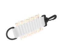 Dpofirs Golf Tee Holder Portable with Hook and 10 Tees, Durable Golf Tee Carrier for Enthusiasts, Made of Bambusoideae and Nylon (White)