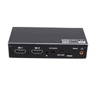 Dpofirs HDMI Switcher 2.0 ARC 2 In 1 Out, 4K 60Hz HD Multimedia Interface Sound Extractor, HDCP Auto Switching Selector with LED Indicator for HDTV