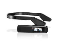 Dpofirs Head Mounted Camera, 2.7K Wearable Video Camera with 2 Axis Stabilization, for Walking Travel Cycling Vlogging (With 128G Memory Card)