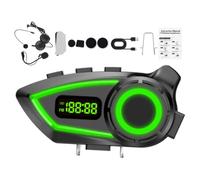 Dpofirs Helmet Bluetooth Headset, Water Proof Motorcycle Riding Headphone for Full Face, Off Road, Half Helmets