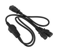Dpofirs IEC320 C14 Male to 2 X C13 Female Power Cord Splitter with Mystical/Fantasy Retardant PVC Housing, 1m Length