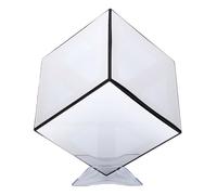 Dpofirs Infinity Mirror Cube Light, 4D LED Abyss Effect Mirror Cube with Touch Remote and APP Control Dimmable for Desktop Gaming Room Bedroom