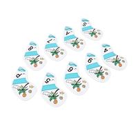 Dpofirs Iron Head Covers, 9Pcs Club Head Cover Set with Coconut Tree Embroidery for Golf Club Protective Equipment Box/Cover, Tropical Pattern PU Leather for Driving Range Practice Travel