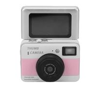 Dpofirs Keychain Camera, 4K 68MP Digital Camera Video Recorder with 1.47in Flip Screen and Fill Light, Portable Selfie for Student Travel (Pink)