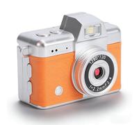 Dpofirs Keychain Camera, Mini Digital Camera with 1080P Video 48MP Photo, Portable Video Camcorder with 1.47 Inch Flip Screen for Selfies Travel Vlog (Orange)
