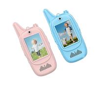 Dpofirs Kids Video Walkie Talkies, Rechargeable Long Distance Video Intercom Up to 500m with Real Time Clear Picture and Fun Voice Change, for Boys Girls Indoor Outdoor Play