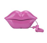 Dpofirs Landline Telephone, Corded Telehone Fashionable Funny Lip Shape Telephone, Desktop Landline Phone for Home Decoration Birthday Gift