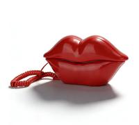 Dpofirs Landline Telephone, Corded Telehone Fashionable Funny Lip Shape Telephone, Desktop Landline Phone for Home Decoration Birthday Gift