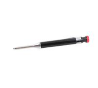 Dpofirs Long Nose Deep Hole Carpenter Pencil with Built-in Sharpener for Woodworking, Ideal for Builders, Mercahnts, ABS and Metal (Black)