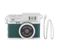 Dpofirs Mini Keychain Camera, 1080p Small Retro Camera for Photo Video Travel Vlog, with 64GB Storage, Built in 6 Filters, 0.96" HD Screen (Green)