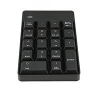 Dpofirs Numeric Keypad, 18 Keys Soft Press Touch 2.4G Wireless USB Number Pad with Compact Body for Home Work Office (Black)