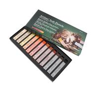 Dpofirs Painting Soft Pastels, Square Soft Pastel Secure and Practical 12 Pieces Compact Design for Thick Thin Lines Dots Making (Colored)