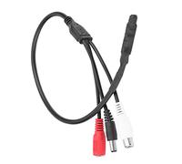 Dpofirs Pickup Microphone, High Sensitivity Security Mic for CCTV Camera with DC 9-12V Power, Sensitivity Adjustable, Low Noise, 10-50 Sq M Monitoring Range