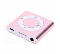 Dpofirs Portable MP3 Player with HiFi Speaker (Rose Gold) | Supports various audio formats, aluminum alloy design, 64GB expandable, lightweight for travel