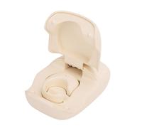 Dpofirs Practical Camera Video Recording Remote Control with Charging Case, Hands- Remote Control with Scroll Ring for Android IOS Phone Tablet, Ideal Idea, ABS Material (Beige)