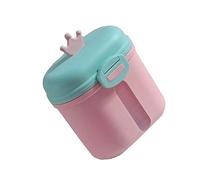 Dpofirs Precise Infant Milk Powder Storage Box Portable Large Capacity Baby Formula Dispenser for Travel, Food Grade PP for Parents On The Go (Pink)