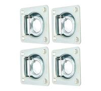 Dpofirs Premium Stainless Steel Recessed Trailer Rope Ring 2000lb Maximum Breaking Force Tie Downs for Vans Trailers, 4PCS Wide Application Cargo Anchor