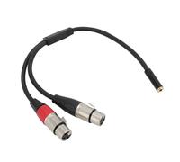 Dpofirs Professional 1/8 To Dual XLR Female Y Cable for Audio Players, Optimal Signal Transfer, Color Coded Connectors - Black PVC Material